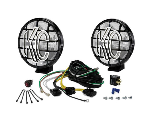 KC Hilites 6 in Apollo Pro Halogen - 2-Light System - 100W Spread Beam