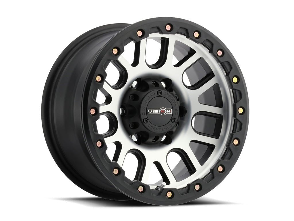 Vision Wheel - Vision 111 Nemesis - Matte Black Machined Face - 17 X 9" - 5 ON 5" - 4.5" B.S.