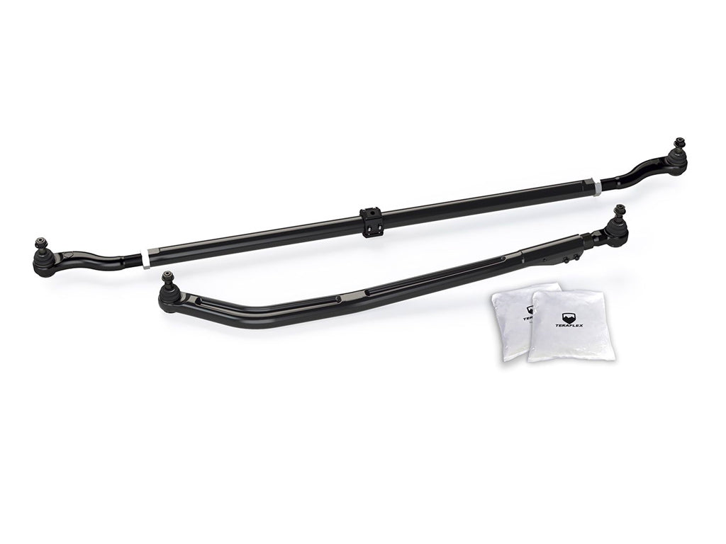 TeraFlex JL Wrangler / JT Gladiator : HD Forged Drag Link Kit & HD Chromoly Tie Rod Kit (0–6” Lift)