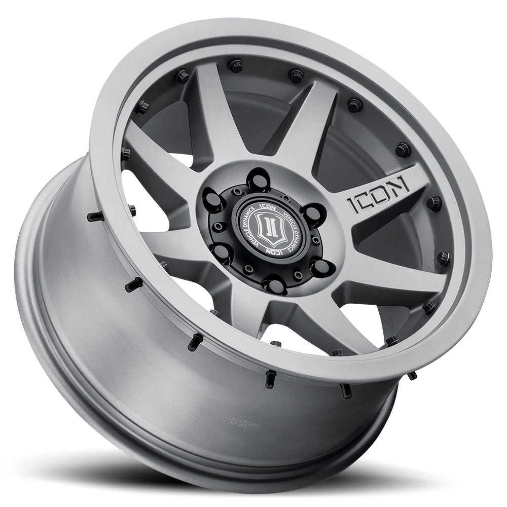 Icon Alloys - Rebound Pro - Titanium - 17 X 8.5" - 5 ON 4.5" - 4.75" B.S.