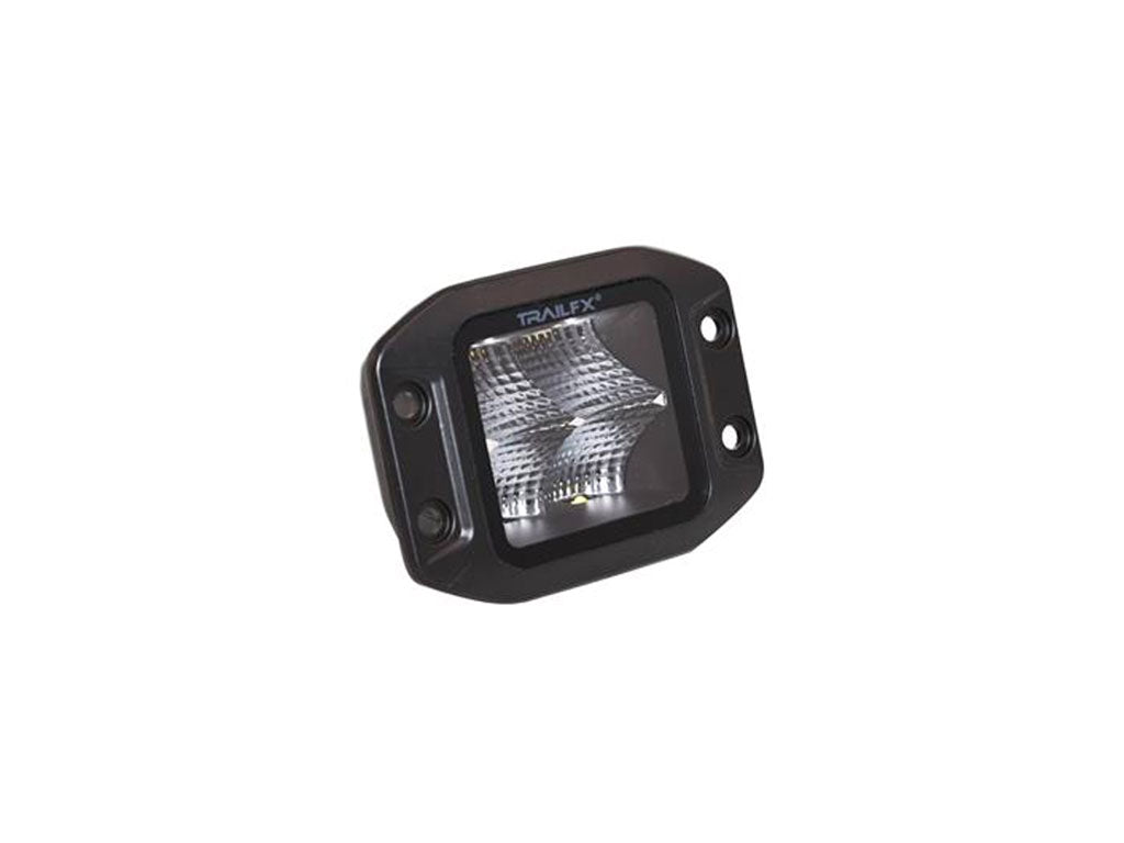 TrailFX 3 Inch Flush Mount Cube LED Flood Pattern 2400 Lumens - Pair