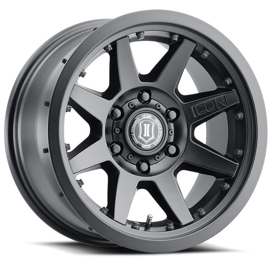 Icon Alloys - Rebound Pro - Satin Black - 17 X 8.5" - 5 ON 4.5" - 4.75" B.S.