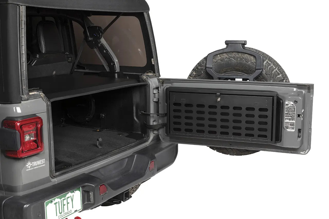 Tuffy Tailgate Security Lock Box - Molle Panel - '18-Current JL Wrangler