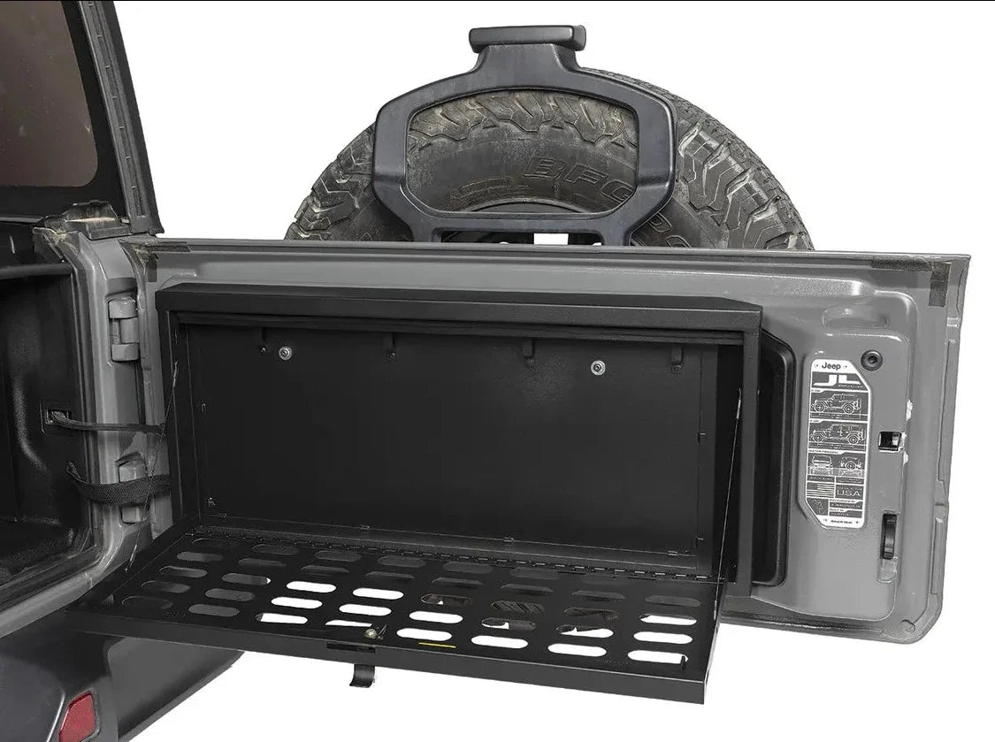 Tuffy Tailgate Security Lock Box - Molle Panel - '18-Current JL Wrangler