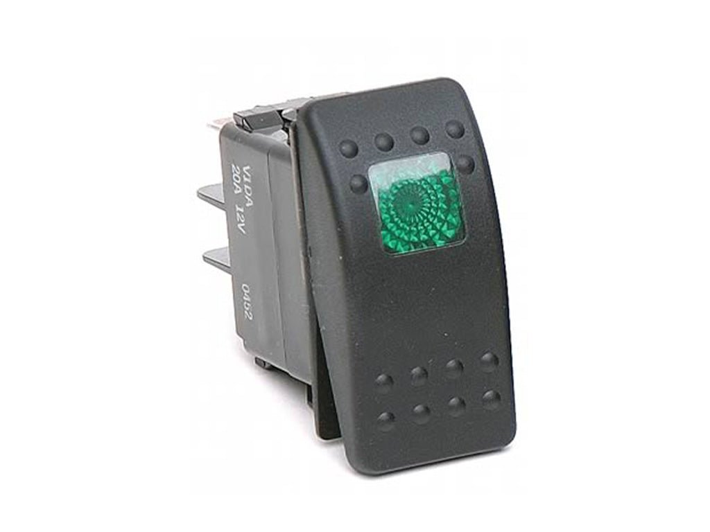 Rocker Switch with Light - 20 Amp Single Pole