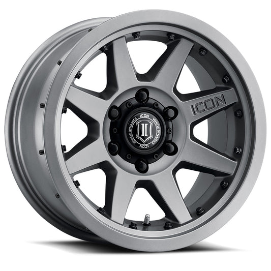 Icon Alloys - Rebound Pro - Titanium - 17 X 8.5" - 5 ON 5" - 4.5" B.S.