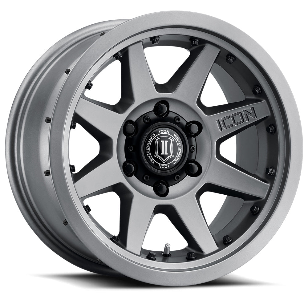 Icon Alloys - Rebound Pro - Titanium - 17 X 8.5" - 5 ON 4.5" - 4.75" B.S.