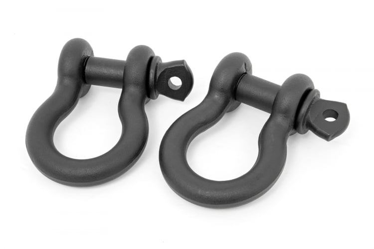 Black 3/4" D-Ring Pair