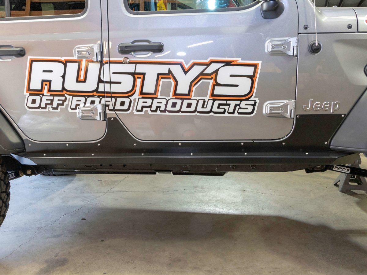 Rusty's Off Road Products - Rusty's Sheetmetal Rocker Armor - 2018 and Later JL Wrangler 4-Door