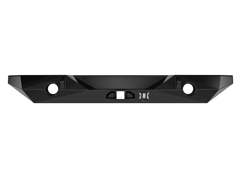 ICON 07-18 JK PRO Series 2 Rear Bumper with Hitch & Tabs